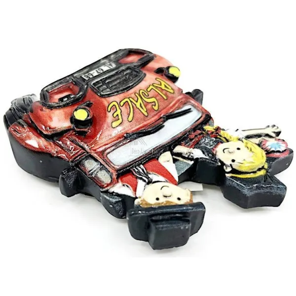 Decorative Magnet Alsatian Couple in 2CV