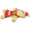 Gingerbread Man Hanging lamp with red apron and bow