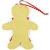 Gingerbread Man Hanging lamp with red apron and bow