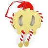 Gingerbread Pretzel Hanging Lamp with red apron and bow