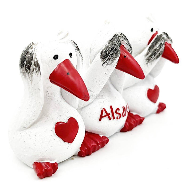 Resin storks see nothing, say nothing, hear nothing
