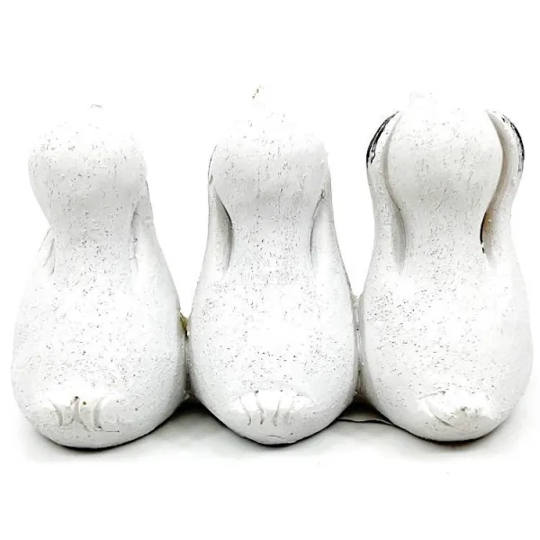 Cigognes en résine rien voir, rien dire, rien entendre