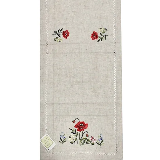 Tafelloper Elzas bloemendecor 40 cm x 170 cm