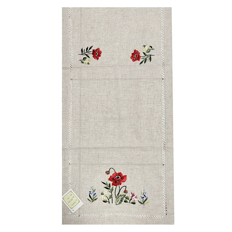 Alsace Table Runner with Flowers 40 cm x 170 cm