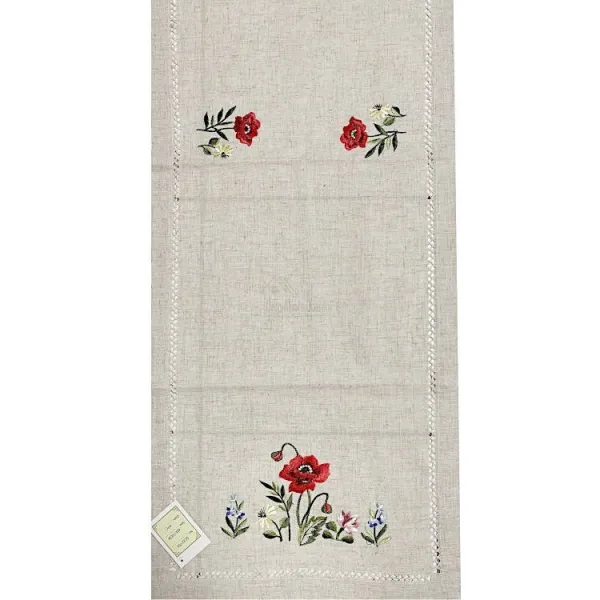 Alsace Table Runner with Flowers 40 cm x 170 cm