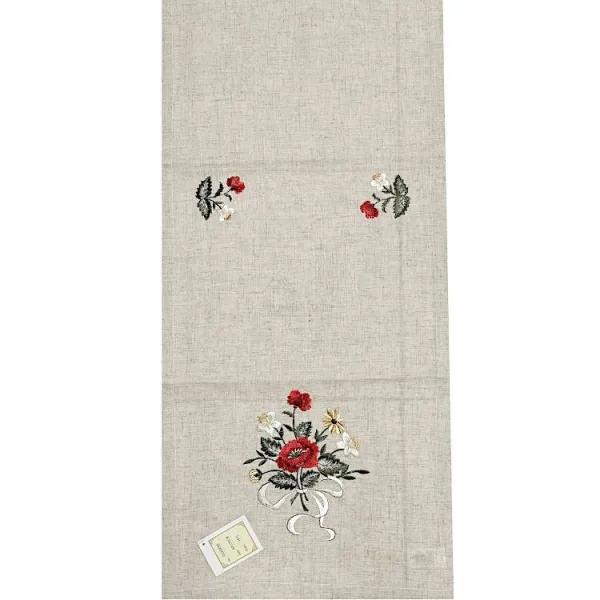 Tischläufer Elsass mit Blumenstrauß-Dekor 40 cm x 170 cm