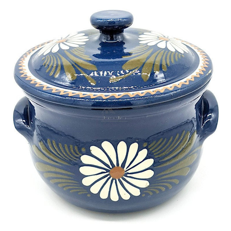Topf 3 Liter Bleu de Soufflenheim Gänseblümchen