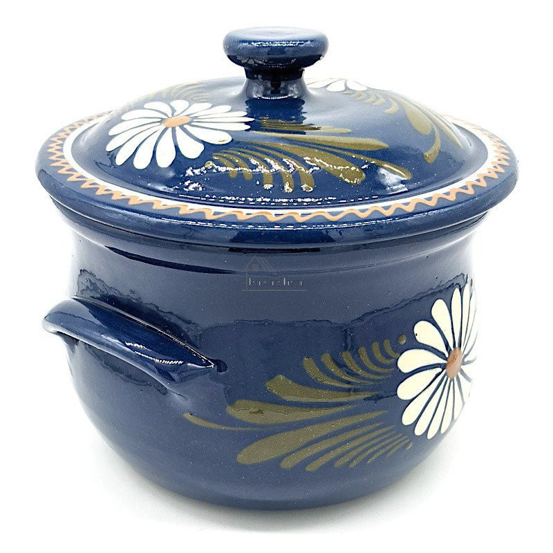 Topf 3 Liter Bleu de Soufflenheim Gänseblümchen