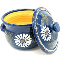 Topf 3 Liter Bleu de Soufflenheim Gänseblümchen
