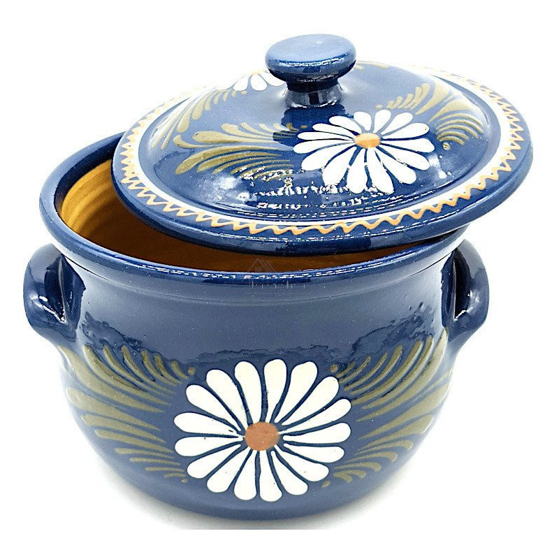 Topf 3 Liter Bleu de Soufflenheim Gänseblümchen