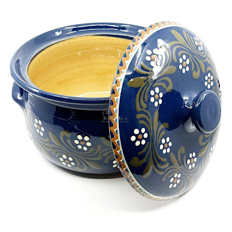 Pot 4 liters Bleu de Soufflenheim Daisy
