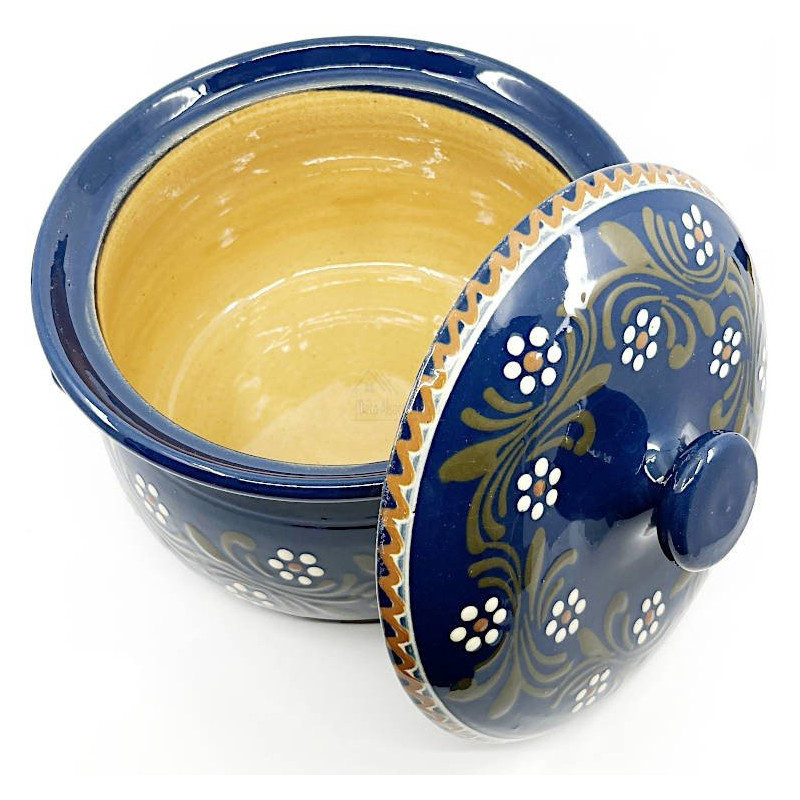 Pot 4 liters Bleu de Soufflenheim Daisy