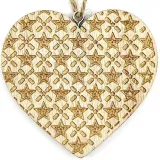 Wooden Laser Engraved Christmas Heart