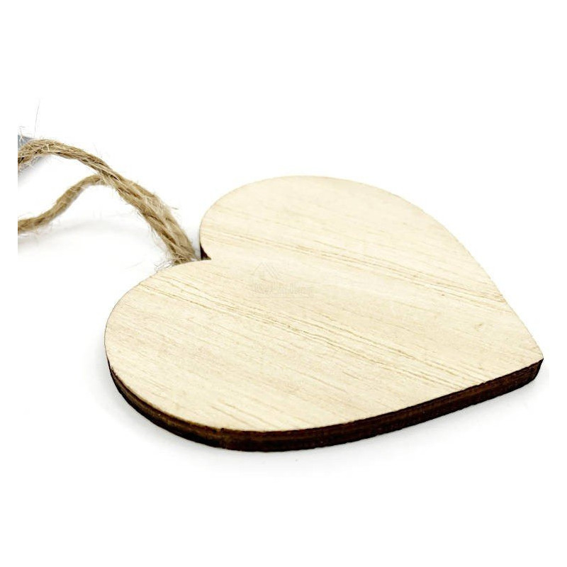 Coeur de Noël gravé au Laser en Bois
