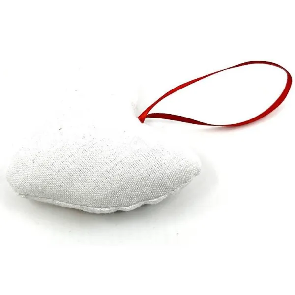 Hängeleuchte Herz aus dem Elsass aus Stoff mit Lebkuchenmännchen Dekor