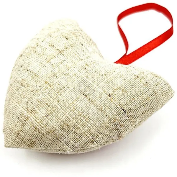 Hanging fabric heart decorated with a pretzel from Alsace