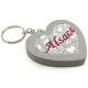 Porte Clefs Coeur en Bois décor Coeurs marquage Alsace