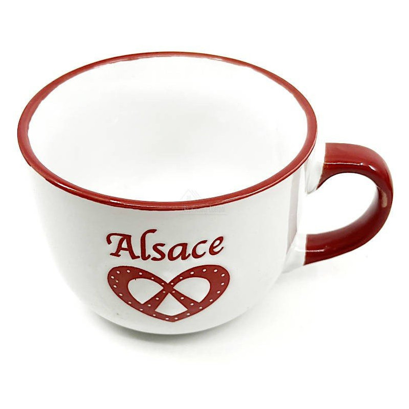 Jumbo Tasse aus Keramik Brezel aus dem Elsass