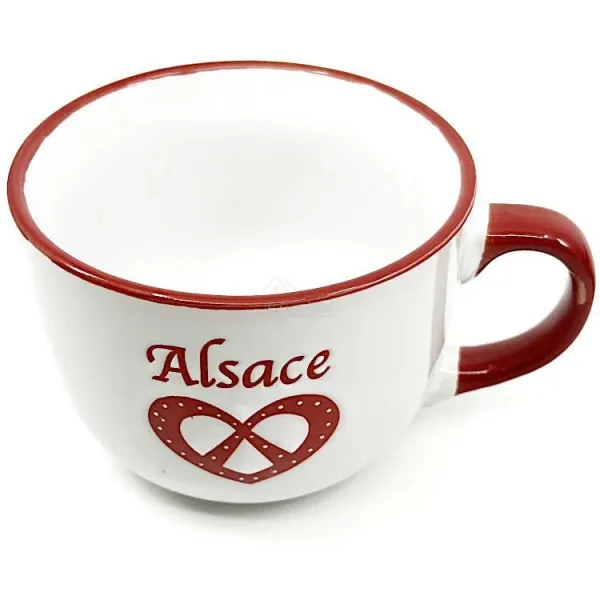 Jumbo Tasse aus Keramik Brezel aus dem Elsass
