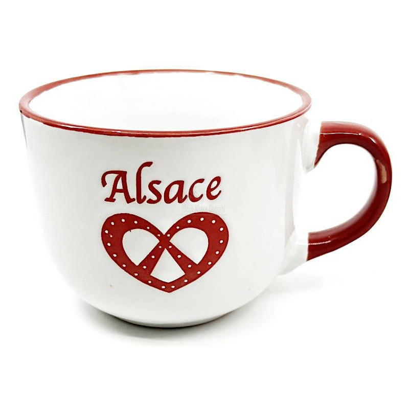 Jumbo Tasse aus Keramik Brezel aus dem Elsass