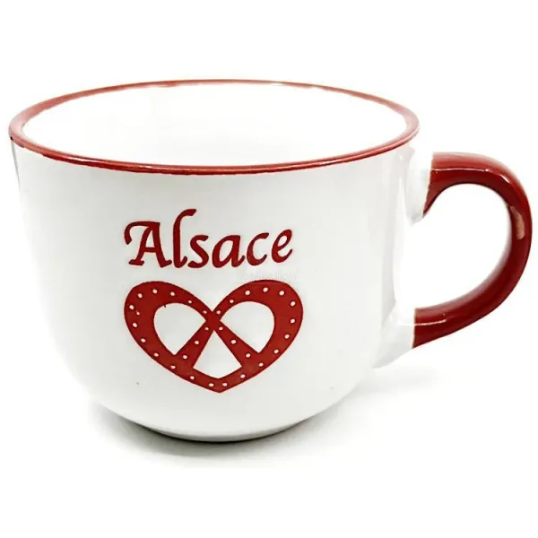 Jumbo Tasse aus Keramik Brezel aus dem Elsass