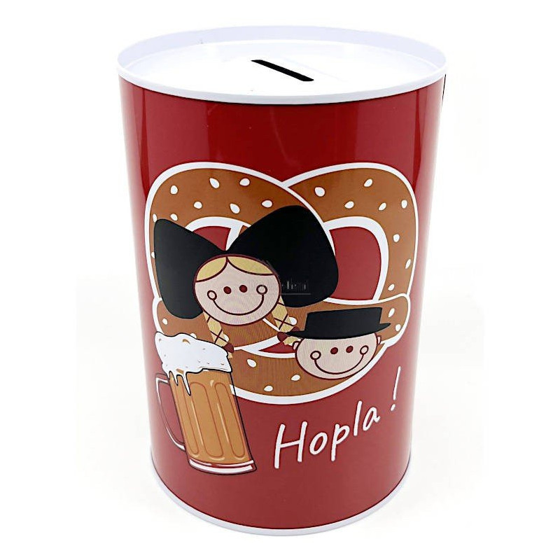 Hopla metal money box from Alsace