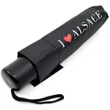 Schwarzer Regenschirm I Love Alsace 96 cm