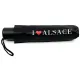 Parapluie pliant noir I Love Alsace 96 cm