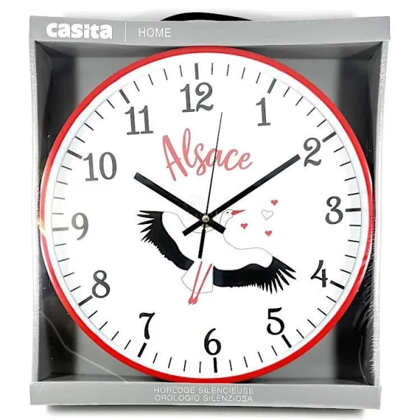Silent Wall Clock Alsatian Stork 30 cm