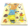Puzzle en Bois Enfant la Route des Vins d'Alsace