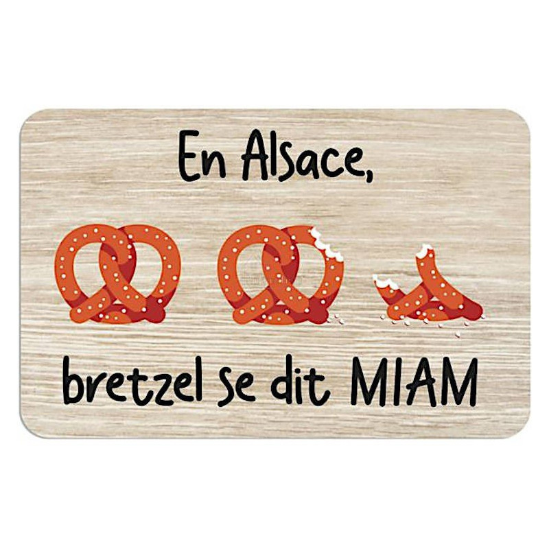 Set de Table Alsacien En Alsace, Bretzel se dit Miam