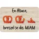 Set de Table Alsacien En Alsace, Bretzel se dit Miam