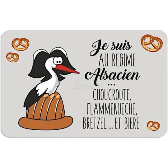 Set de Table Je suis au régime Alsacien