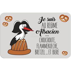 Tischset Ich bin auf Elsässer Diät
