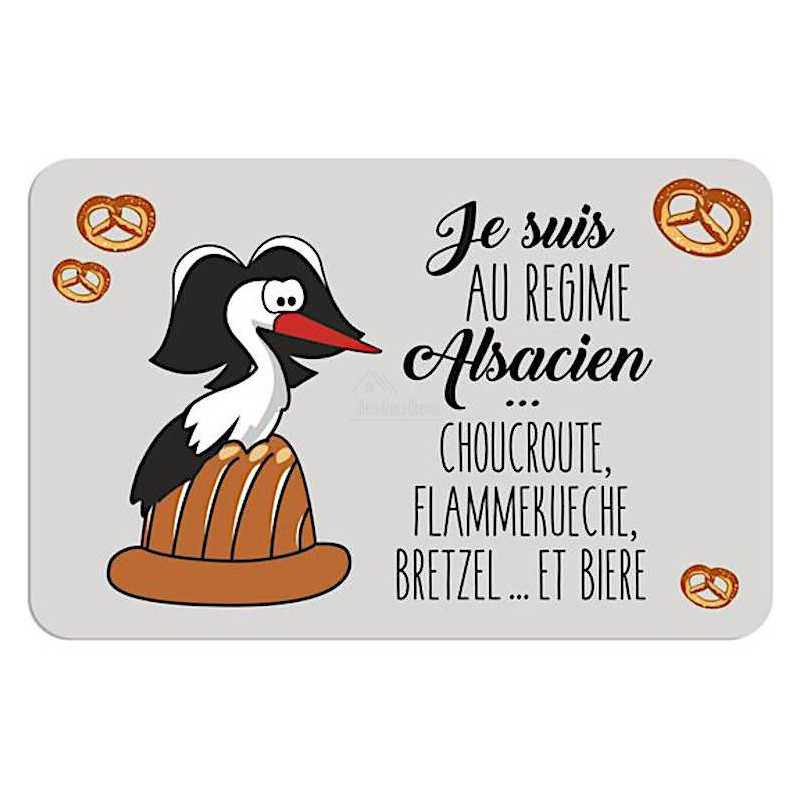 Placemat I'm on an Alsatian diet