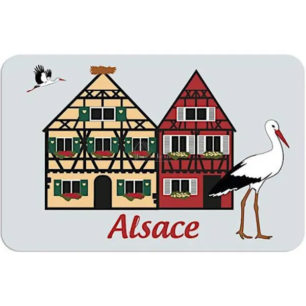 Placemat Alsatian Houses and Stork