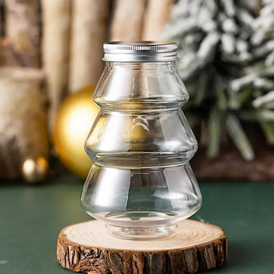 Empty bottle Christmas tree shape 500 ml