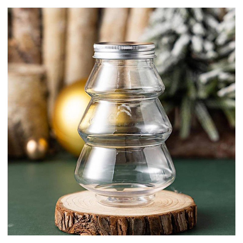 Leere Flasche in Form eines Weihnachtsbaums 500 ml