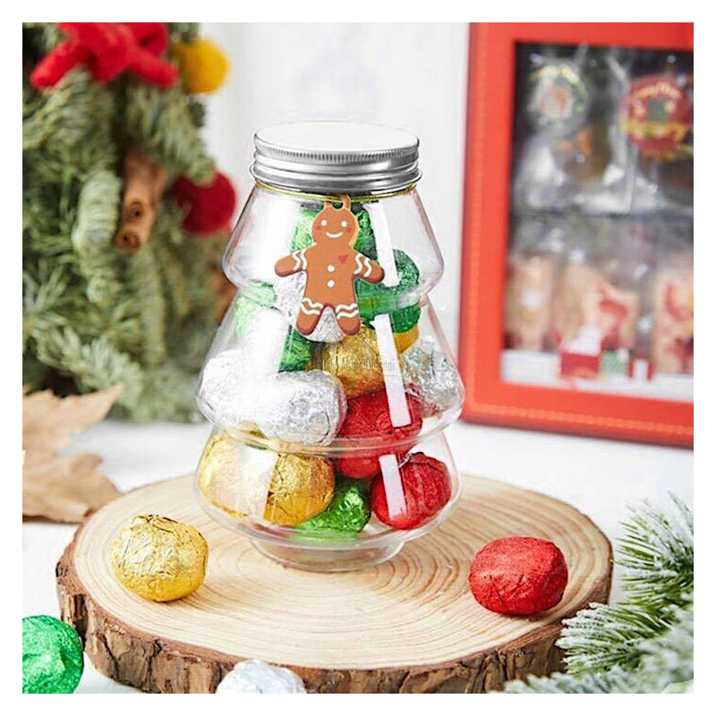 Leere Flasche in Form eines Weihnachtsbaums 500 ml
