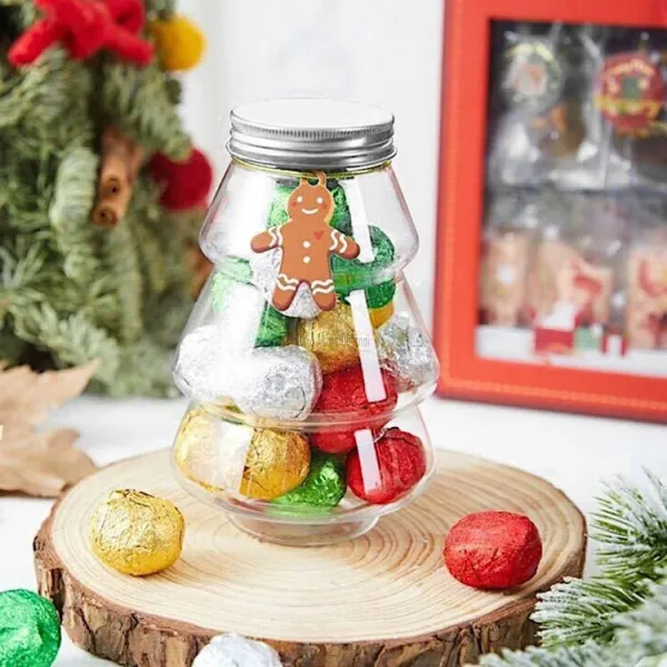 Empty bottle Christmas tree shape 500 ml
