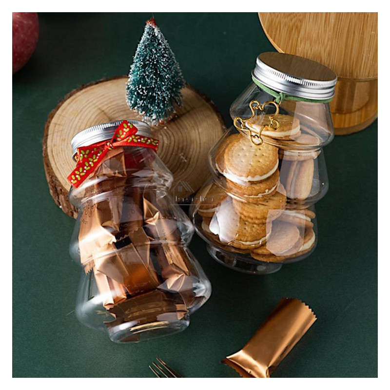 Leere Flasche in Form eines Weihnachtsbaums 500 ml