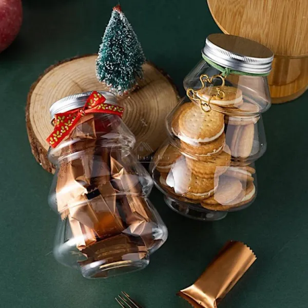 Empty bottle Christmas tree shape 500 ml