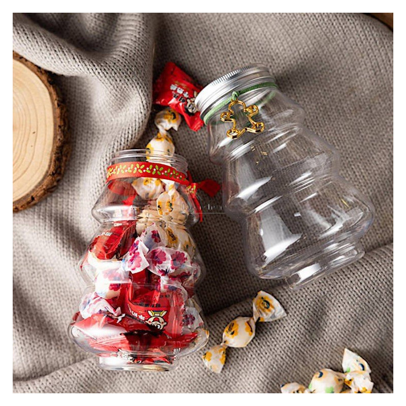 Leere Flasche in Form eines Weihnachtsbaums 500 ml
