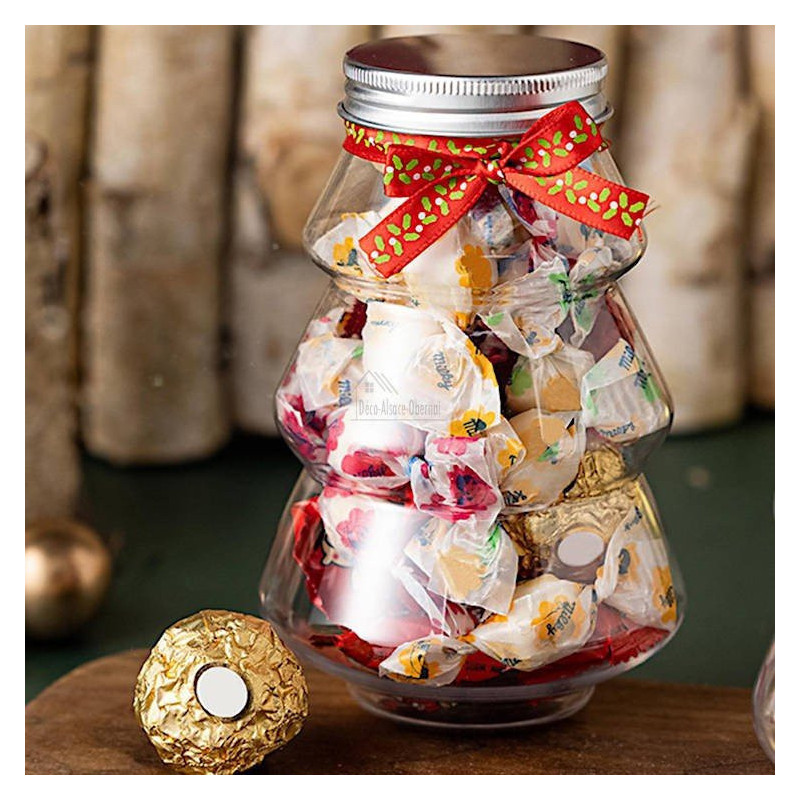 Leere Flasche in Form eines Weihnachtsbaums 500 ml