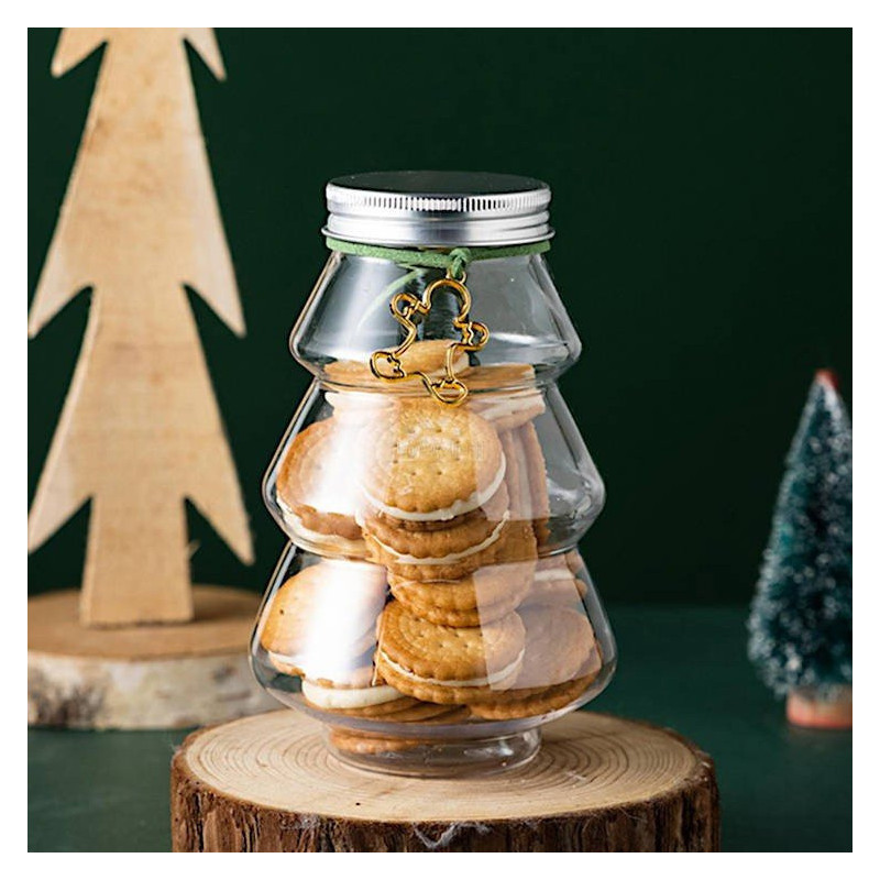 Leere Flasche in Form eines Weihnachtsbaums 500 ml
