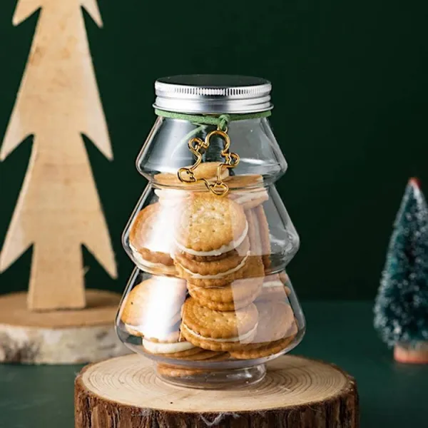 Empty bottle Christmas tree shape 500 ml