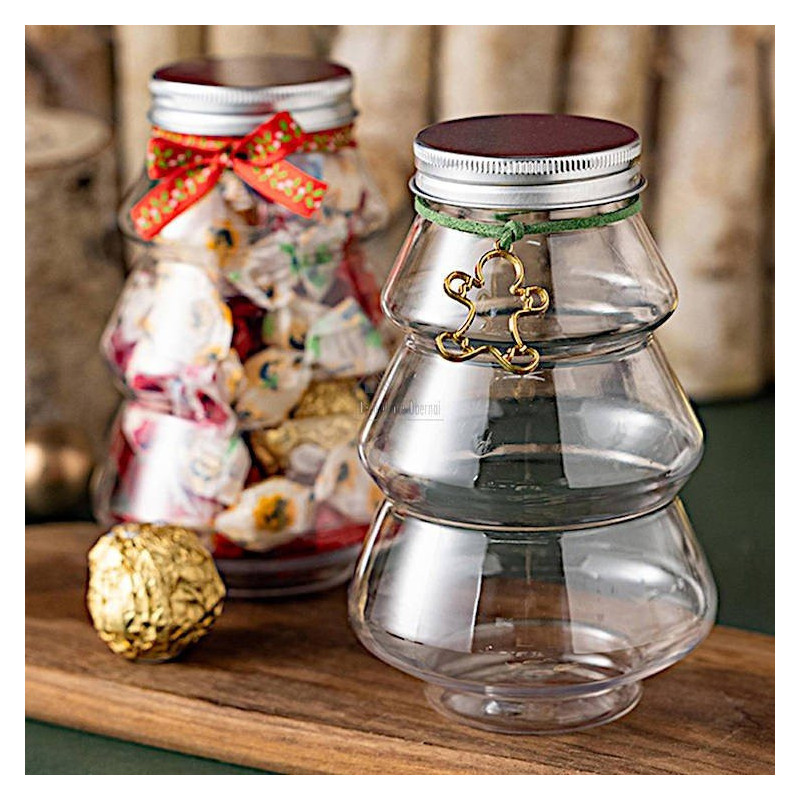 Leere Flasche in Form eines Weihnachtsbaums 500 ml