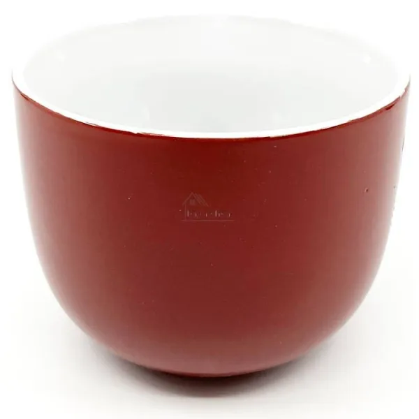Red Ceramic Jumbo Mug with Alsace Pretzel