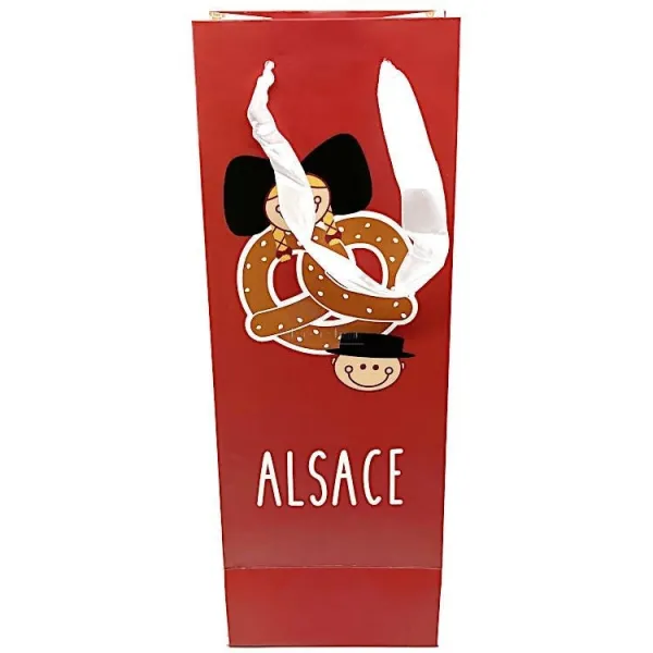 Wine Bag1 Bottle Alsace Bretzel design