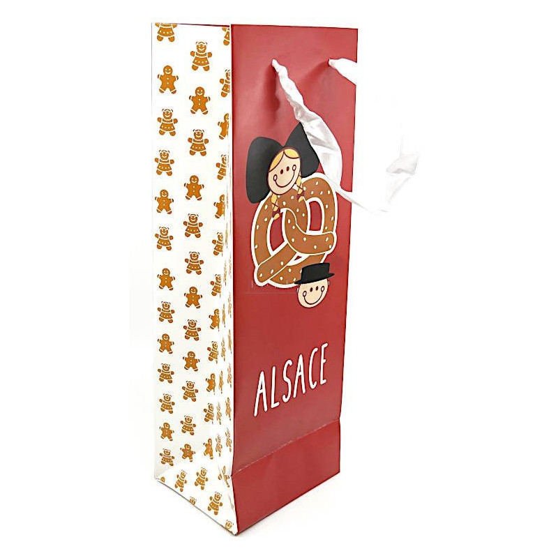 Wine Bag1 Bottle Alsace Bretzel design